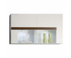 Vetrina Berlin bianca e rovere con LED