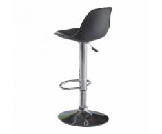 Sgabello Fruit in plastica con cuscino imbottito nero