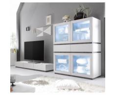 Parete attrezzata Rex IV in bianco opaco