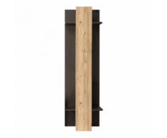 Pannello appendiabiti Cello in grigio pietra e rovere rustico