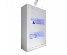 Vetrina Basic con 4 ante in bianco lucido