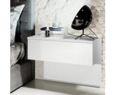 Comodino sospeso laccato Sleep in bianco opaco