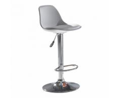 Sgabello Fruit in plastica con cuscino imbottito bianco