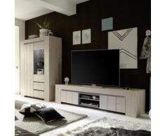 Parete attrezzata Palmira II in essenza rovere Cleaf beige