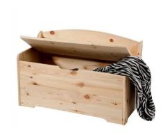 Pircher Cassapanca con schienale apribile in legno non verniciato