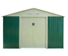 Caesaroo Box casetta giardino 311 x 411 x 205 CM lamiera zincata pert XXL verde