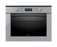 Whirlpool Forno Microonde da Incasso AMW 831 / IXL Perfect Chef 6° Senso con Grill e Crisp Capacità 40 Lt Potenza 900 Watt Colore iXelium Linea Ambient