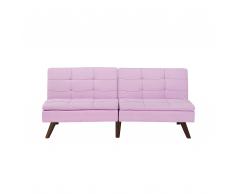 Divano letto moderno imbottito in tessuto rosa RONNE