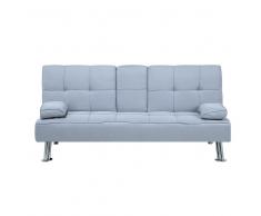 Divano letto moderno in tessuto grigio chiaro ROXEN