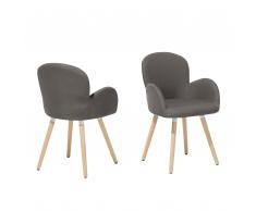 Set di 2 sedie da pranzo in colore marrone BROOKVILLE