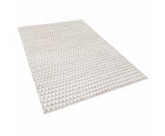 Tappeto beige - 160x230 cm - in poliestere - cotone - iuta - TUNCELI