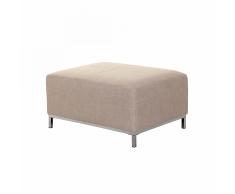 Pouf poggiapiedi ottomano in tessuto beige OSLO