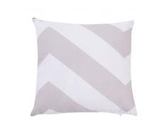 Cuscino decorativo da giardino con zigzag grigio-beige 40 x 40 cm