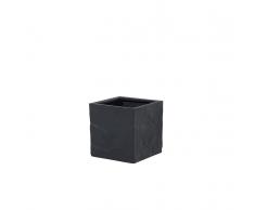 Vaso da fiori moderno di colore nero costruito a mano - 30x30x30cm - PULU