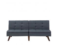 Divano letto moderno imbottito in tessuto grigio RONNE