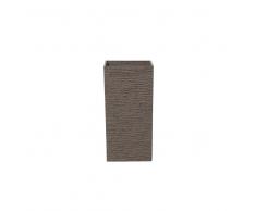 Vaso rettangolare per interno ed esterno marrone scuro 30x30x60cm GAZA
