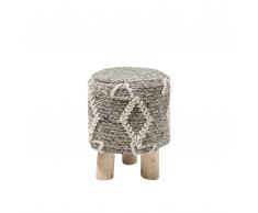 Sgabello in lana beige AGRA