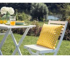 Cuscino decorativo da giardino con motivo giallo 40 x 40 cm