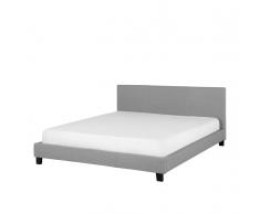 Letto matrimoniale moderno in tessuto grigio 160x200cm ORELLE