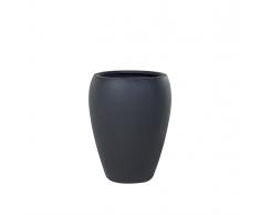 Vaso da fiori moderno in vetroresina nera - 46x46x67cm - NESS