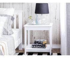 Tavolino con piano in vetro bianco ATTU