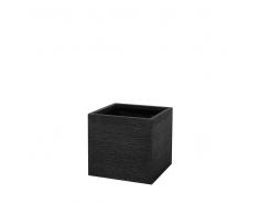 Vaso da fiori quadrato nero 40 x 40 x 38 cm PAROS