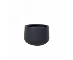 Vaso da fiori moderno in vetroresina nera - 45x45x34cm - CORRIB