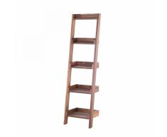Scaffale in legno marrone color noce - MOBILE DUO