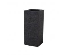 Vaso da fiori rettangolare 26 x 26 x 60 cm nero DION