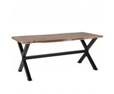 Tavolo da pranzo legno marrone / nero 200 x 95 cm VALBO