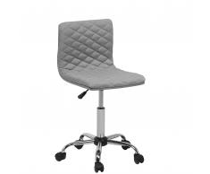 Sedia sgabello da ufficio con rotelle in colore grigio ORLANDO