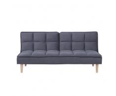 Divano letto moderno in tessuto grigio scuro SILJAN