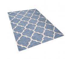 Tappeto rettangolare azzurro - Tappeto moderno di design - 140X200 cm- YALOVA