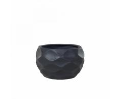 Vaso da fiori moderno in vetroresina nera - 47x47x33cm - MAGGIORE