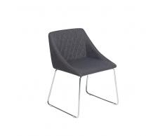 Sedia da pranzo in colore grigio scuro ARCATA