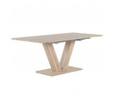 Tavolo da pranzo estendibile naturale color legno 140/180x90cm LIXA