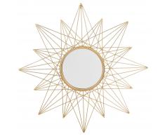 Specchio da parete tondo color oro ø91cm PANON