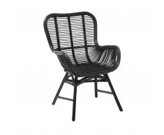 Sedia in rattan nero TOGO