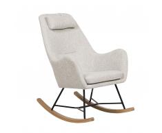 Sedia a dondolo in tessuto Beige chiaro ARRIE