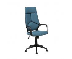Sedia da ufficio con altezza regolabile nero/blu DELIGHT