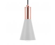 Lampada a sospensione grigio/rame ALENTO