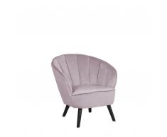 Poltrona in velluto rosa DALA