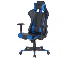 Sedia da ufficio scrivania blu scuro e nero RACER