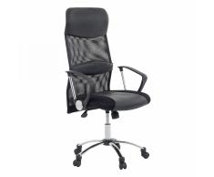 Sedia da ufficio con altezza regolabile in pelle nera DESIGN