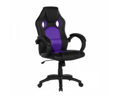 Sedia da ufficio in ecopelle viola REST