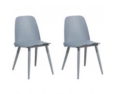 Set di 2 sedie da pranzo HAMILTON grigio
