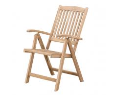 Sedia da giardino regolabile in legno RIVIERA
