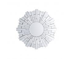 Specchio da parete in argento ø70 cm VIRE
