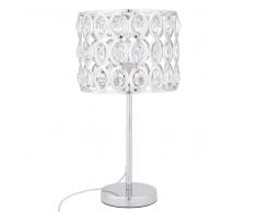 Lampada da tavolo, color argento e cristallo - TENNA
