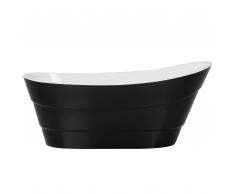 Vasca da bagno freestanding ovale nera e bianca BUENAVISTA